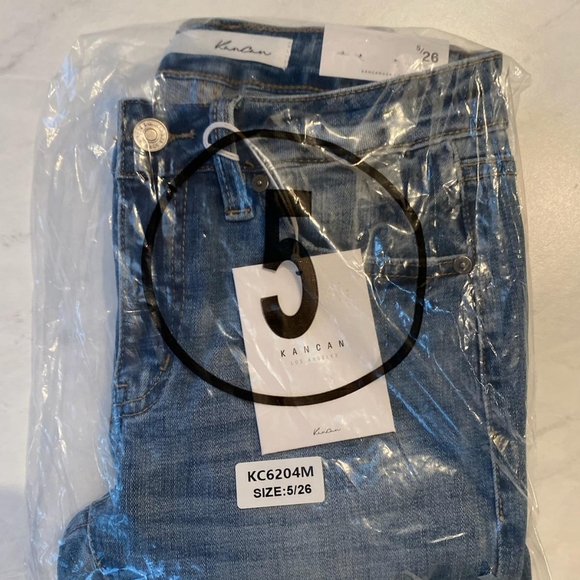 KANCAN Destroyed Double Frayed Hem Jeans - Picture 6 of 6